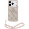Guess PU 4G Metal Logo Strap zadný kryt pre iPhone 17 Pro Pink