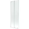 Mexen Velar L, 2-krídlová posuvná vaňová zástena 70 x 150 cm, 8mm číre sklo, biely profil, 896-070-003-01-20