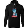Folklór - líška samostatná - Mikina pánska Cape s kapucňou - 5XL ( Čierna )