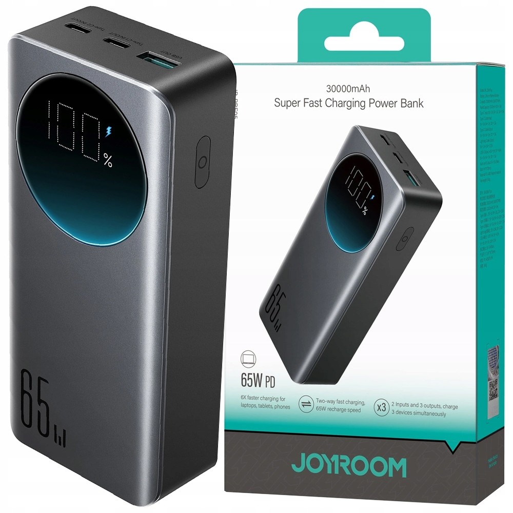 Joyroom JR-QP193 PD QC3.0 AFC 30000mAh Black