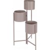 DRŽIAK NA KVETINÁČ NA 3 KVETINÁČE BÉŽOVÝ 39 X 29 X 68 CM TAUPE