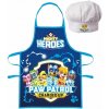 EUROSWAN · Chlapčenská zástera s kuchárskou čiapkou Tlapková patrola - Paw Patrol - motív Charged Up