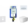 GEBERIT - Kombifix Modul na závesné WC s tlačidlom Sigma50, alpská biela + Duravit ME by Starck - WC a doska, Rimless, SoftClose 110.302.00.5 NM8