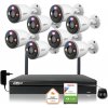Dahua IP monitorovacia sada 8 kamier WI-FI 5MPx 2K F5D-PV-0280B s aktívnym IR LED detektorom do 30 m
