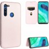 Peňaženkové Carbon puzdro na Motorola Moto G8 Power - ružová
