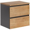 CMD Skrinka do kúpeľne MONAKO GREY OAK 820 A Sivá diamantová/dub hamilton laminát 60 cm x 57 cm x 46 cm