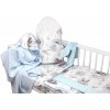 6-dielna výhod. sada s darčekom pre bábätko Baby Nellys, 120x90 Zvířátka na mráčku, modrá, 120x90