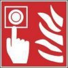 Manutan Požiarna fotoluminiscenčná bezpečnostná tabuľka E Hlásič požiaru, samolepiaca fólia