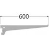 Velano lišta systémová konzolová jednoduchá WSS 600mm šedá