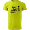 Stolný tenis - eat sleep - Klasické pánske tričko vyššej gramáže - XS ( Limetková )