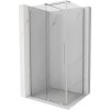 Mexen Velar posuvný sprchovací kút 120 x 75 cm, priehľadný, brúsený nikel - 871-120-075-01-97
