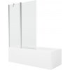 MEXEN/S - Cubik obdĺžniková vaňa 150 x 70 cm s panelom + vaňová zástena 120, transparent, chróm 550315070X9412110100