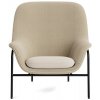 Normann Copenhagen Kreslo Drape Lounge Chair High Black Steel – béžové/čierna oceľ
