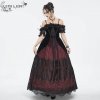 Devil Fashion šaty dámske Black and Red Gothic