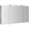 Sapho RIWA GALERKY RIWA galérka s LED osvetlením, 3x dvierka, 121x70x17cm, dub strieborný RIW120-0011