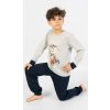 Vienetta Kids Detské pyžamo dlhé Motocycle: šedá 3 - 4