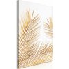 Artgeist Obraz - Golden Palm Leaves (1 Part) Vertical Veľkosť: 80x120, Verzia: Na talianskom plátne