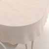 Biante Teflónový oválny obrus TF-099 Zlaté kvetované ornamenty na béžovom 50x100 cm