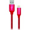 Colorway Datový Kabel USB/ Apple Lightning/ 2.1A/ 1m/ Červený CW-CBUL004-RD