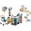 Set obchod elektronický zmiešaný tovar s chladničkou Maxi Market a kvetinárstvo Smoby s vlastnou výrobou kvetov s náhradným materiálom