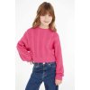 Detský bavlnený sveter Tommy Hilfiger ružová farba, tenký KG0KG07629.74.122.9BYX 116