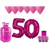 HeliumKing Hélium párty set na 50. narodeniny s ružovými balónmi