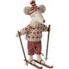 Maileg Myška maminka lyžiarka Red