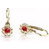 Cutie Jewellery Zlaté detské náušnice C2030-10-X-1 červená