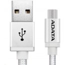 USB kábel Adata AMUCAL-100CMK-CSV Micro USB, 1m, stříbrný