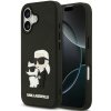 Karl Lagerfeld 3D Rubber Karl and Choupette Zadní Kryt pre iPhone 17 Black