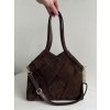 Dámska kabelka na rameno Laura Biaggi čokoládová semišová