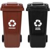 Multistore Sada 2 odpadkových košov 2x120L čierny,hnedý BIO