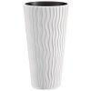 Kvetináč Prosperplast SANDY SLIM bílý 29,7 cm