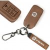 Kožené puzdro na diaľkové ovládanie s príveskom na kľúče Volvo Brown