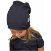 Detská bavlnená čiapka,obojstranná čierna