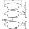 BREMBO Sada brzdových platničiek kotúčovej brzdy P85113