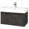 Dreja Kúpeľňová skrinka BONO SZZ 80 (umývadlo Q) - D16 Tmavý betón / Úchytka T33 - čierna mat / D16 Tmavý betón
