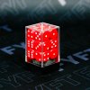 Sada 12 kociek D6 - Red / White (Chessex)