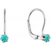 PAVONA Strieborné visiace náušnice s Preciosa krištáľom 31322.3 blue zircon