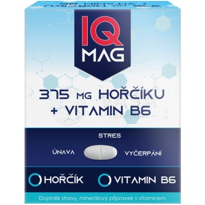 IQ Mag hořčík 375 mg + B6 + kys.listová 60 tabliet