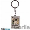 Prívesok na kľúče One Piece kovová Wanted Luffy