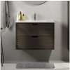 BATH DELUXE Kúpeľňová skrinka s umývadlom GRIBSKOV 80 cm hnedá/dub/biela BT0200+BT0221 + záruka 3 roky zadarmo