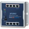 Planet průmyslový plochý switch 8x 1Gb, 4x PoE 30/60W, 48-56V, IP30, -20/60st, fanless (WGS-814HP)