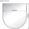 Sklo pod kachle - U-veľké- 1300x1230x8mm ESGF121310 HARK (DE)
