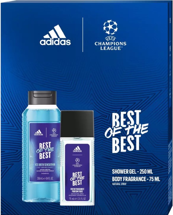 Adidas UEFA Champions League Best of The Best Deo Natural Sprej 75 ml + sprchový gél 250 ml