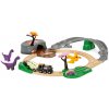 Brio Drevená vláčikodráha Dobrodružná sada Dinosaur Adventure Set s vláčikom a 3 figúrky dinosaurov s magnetmi 21 dielov s od 3 rokov BRIO0943