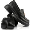 MOKASÍNY KARL LAGERFELD PHOENIX SIGNA RHINESTONE LFR BLACK LTHR W/GOLD