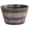 Strend Pro Kvetináč Woodeff, 39x23 cm, zlatý, efekt dreva