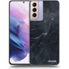 Picasee silikónový čierny obal pre Samsung Galaxy S21+ 5G G996F - Black marble