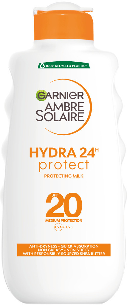 Garnier Ambre Solaire Hydra 24H Protect vodeodolný opaľovací prípravok SPF20 200 ml